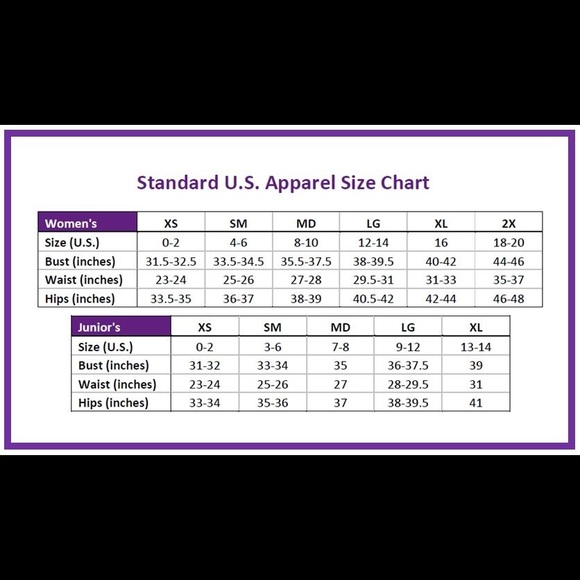Women/Junior Sizing Chart (Approx.) - Picture 2 of 4